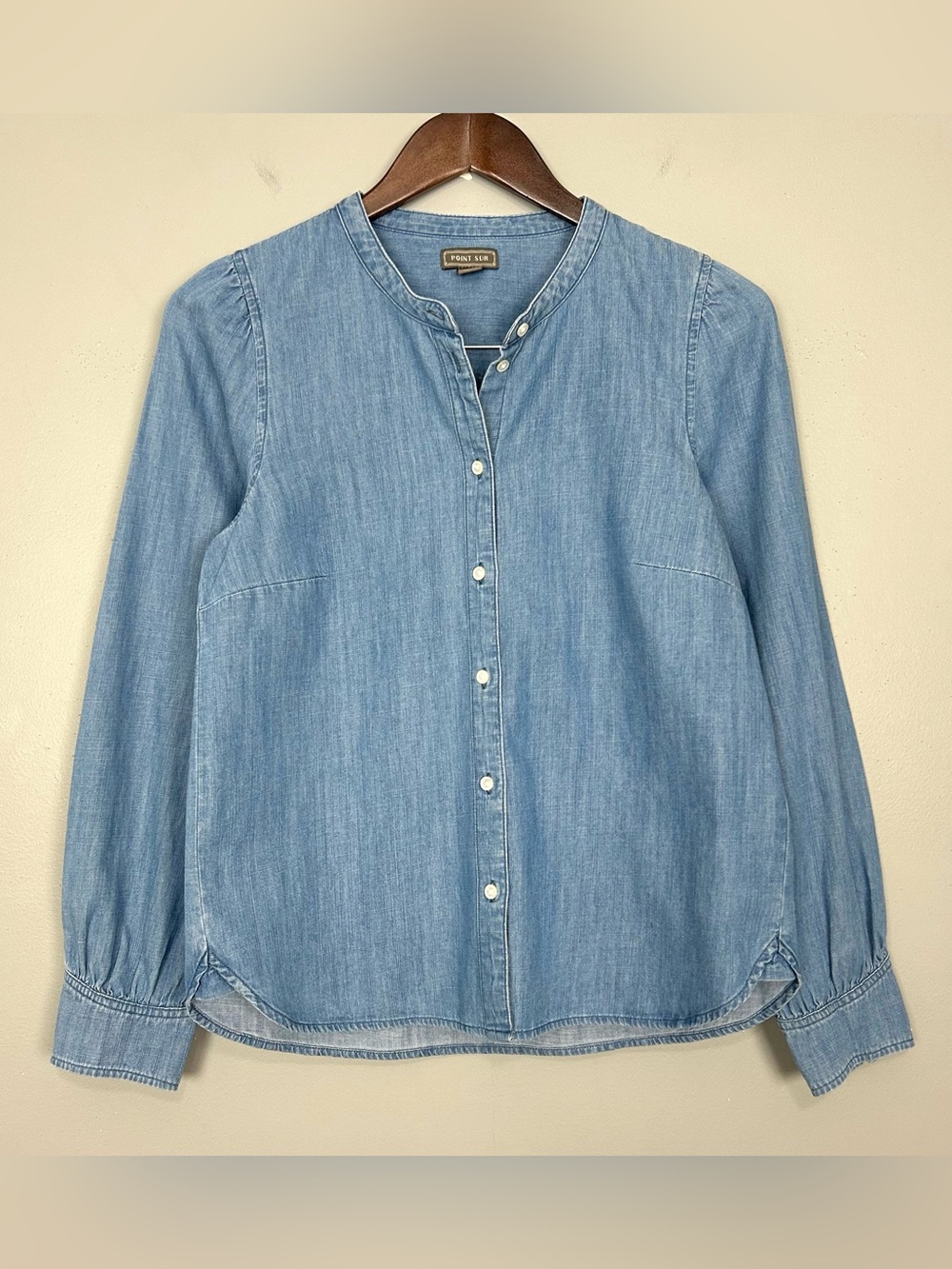 J. Crew Point Sur Chambray Shirt Women’s Size XS Button Up Cotton Denim Western